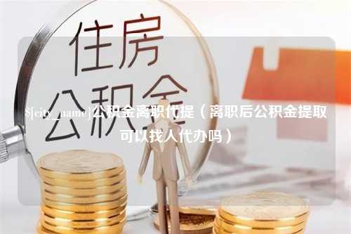 荆州公积金离职代提（离职后公积金提取可以找人代办吗）